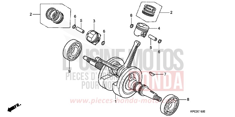 VILEBREQUIN/PISTON de Varadero 125 NOIR (NH1) de 2001